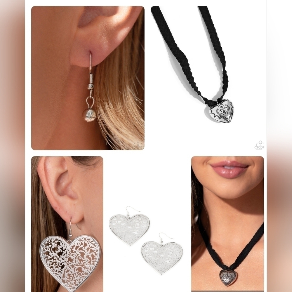 Heart set-silver